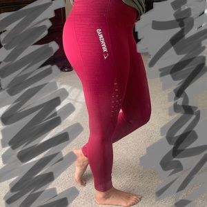 Gymshark Beet Red Energy Seamless Leggings